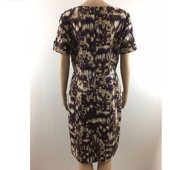 $8 SALE Alex Marie Autumn Sunset Ikat Sheath Dress SZ 14 - Picture 4 of 15